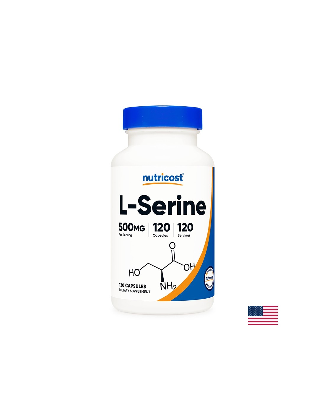 Spomin in koncentracija - L-Serin, 500 mg/120 kapsul <tc>Nutricost</tc>