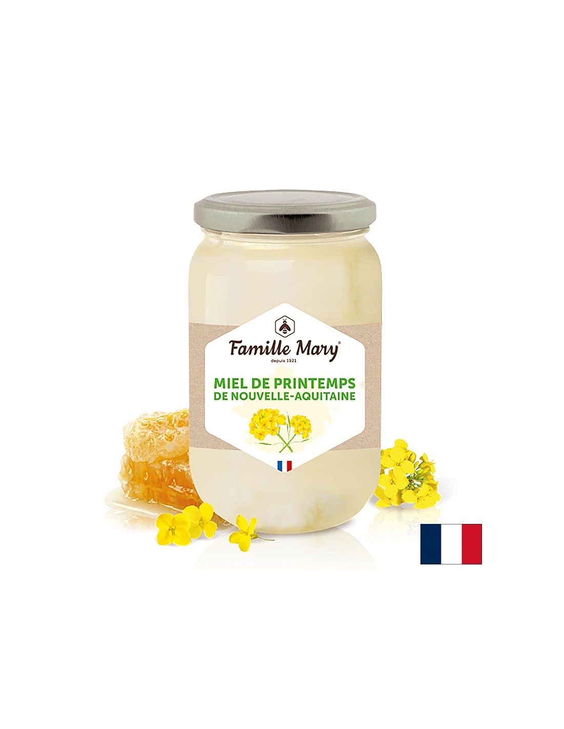 Čebelji med iz spomladanskega cvetov iz nove Akvitanske regije (Francija), 500 g