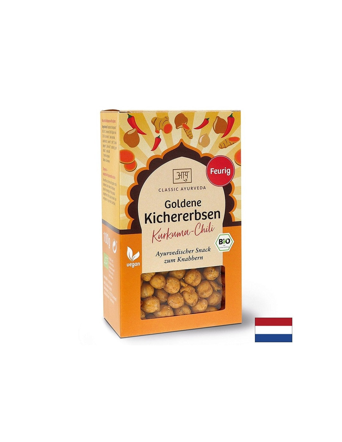 Pražena čičerika (s kurkumo - čili), organsko, 100 g