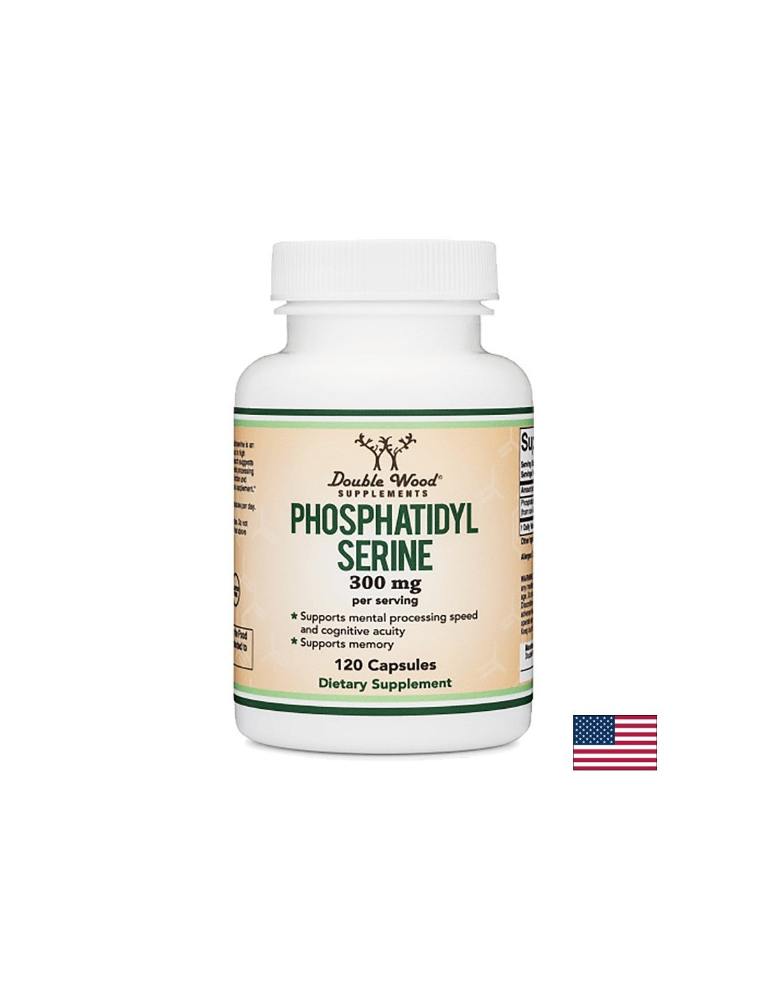 Fosfatidil serin, 300 mg, 120 kapsul <tc>Double Wood</tc>
