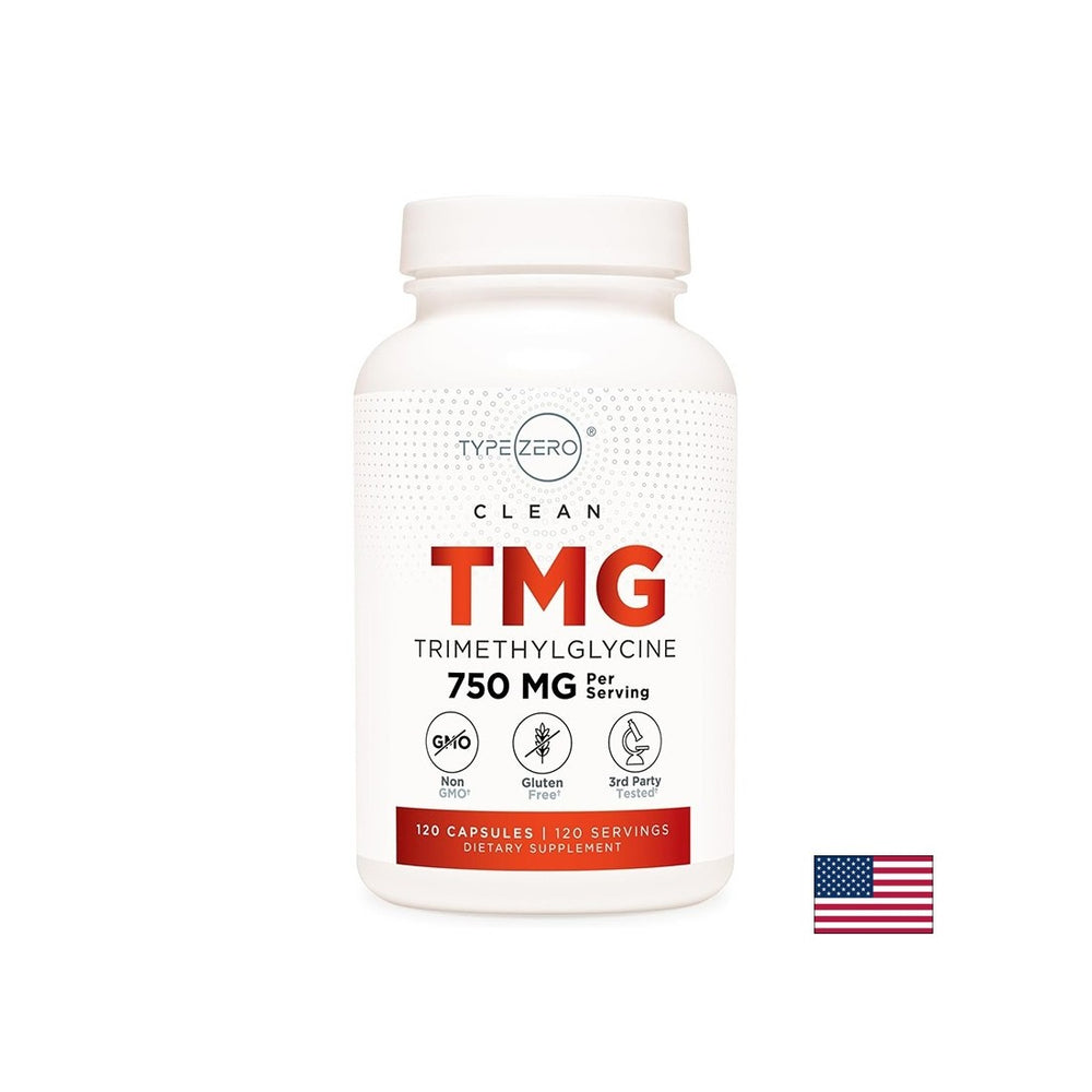 Podpira normalne ravni homocisteina - TMG (trimetil glicin) Typezero ™, 750 mg x 120 kapsul
