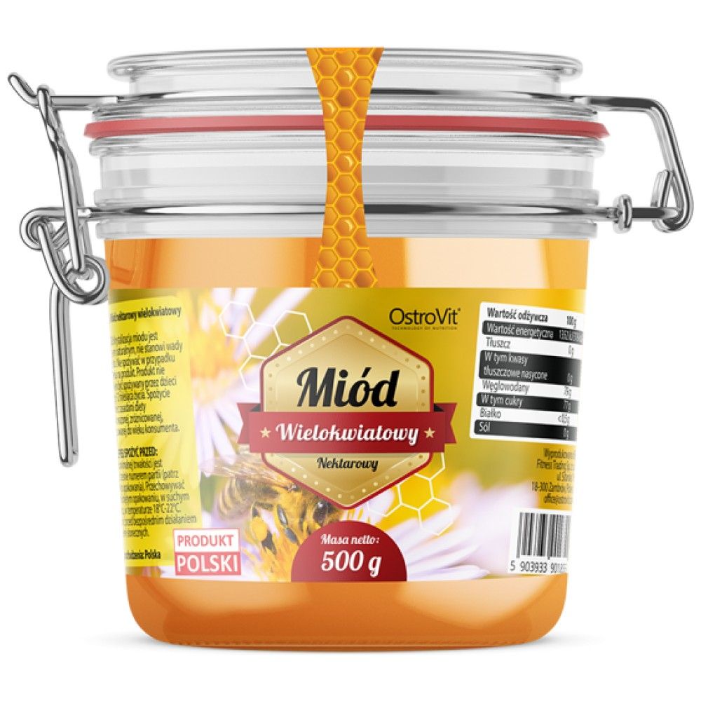 Naravni večflower Honey / natRaralen mnogOцve, pчelen MED - 500 GRAMA