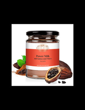 Power Milk mit Kakao und Maca Pulver / Energizing milk with cocoa, maca and cinnamon / Powder, 120 g Bärbel Drexel - Nutra Best Europe