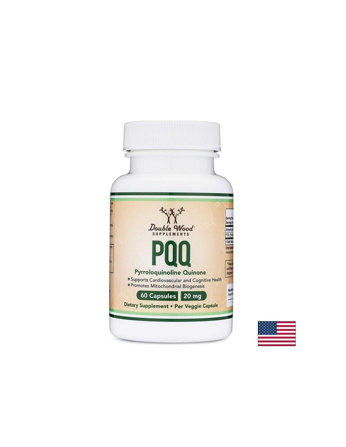 PQQ - pirolinkinolin 20 mg 60 kapsul <tc>Double Wood</tc>