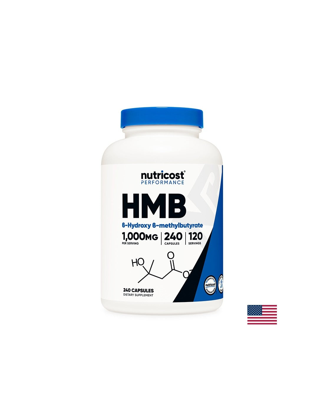 Za aktivne športe - HMB (Beta-hidroksi-beta-metilbutirat), 500 mg/240 kapsul, 120 odmerkov <tc>Nutricost</tc>