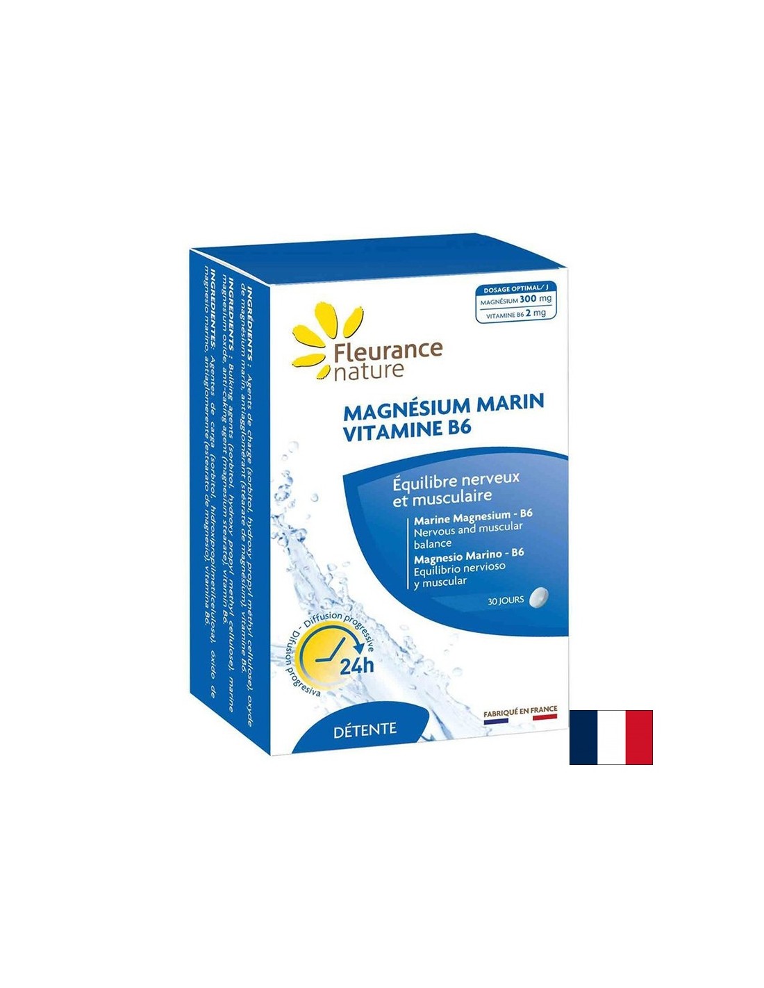 Za stres, utrujenost, mišične krče - morski magnezij + vitamin B6, 60 tablet florirana narava