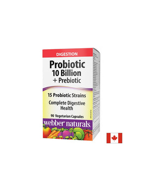 Probiotic 10 billion active probiotics, 15 strain formula + Prebiotics, 90 capsules - Nutra Best Europe