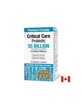 Probiotik - Critical Care Probiotic, 55 milijard aktivnih probiotikov, formula 9 sevov, 30 V-kapsul <tc>Natural Factors</tc>
