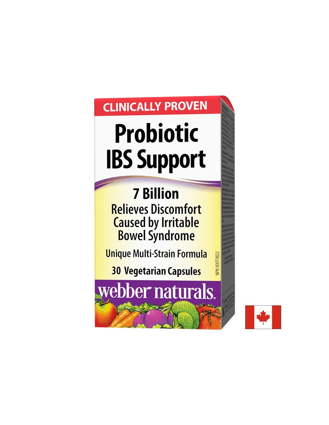Probiotic IBS Support/ Probiotic IBS 4 sevi, 7 milijard aktivnih probiotikov x 30 kapsul <tc>Webber Naturals</tc>