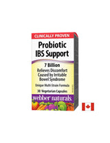 Probiotic IBS Support/ Probiotic IBS 4 sevi, 7 milijard aktivnih probiotikov x 30 kapsul <tc>Webber Naturals</tc>