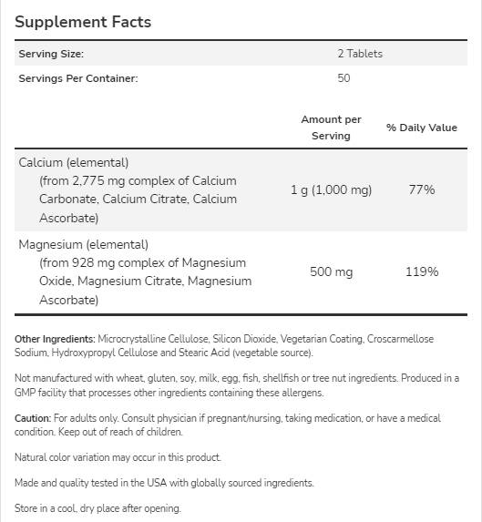 Kalcij in magnezij 2: 1 - 250 tablet