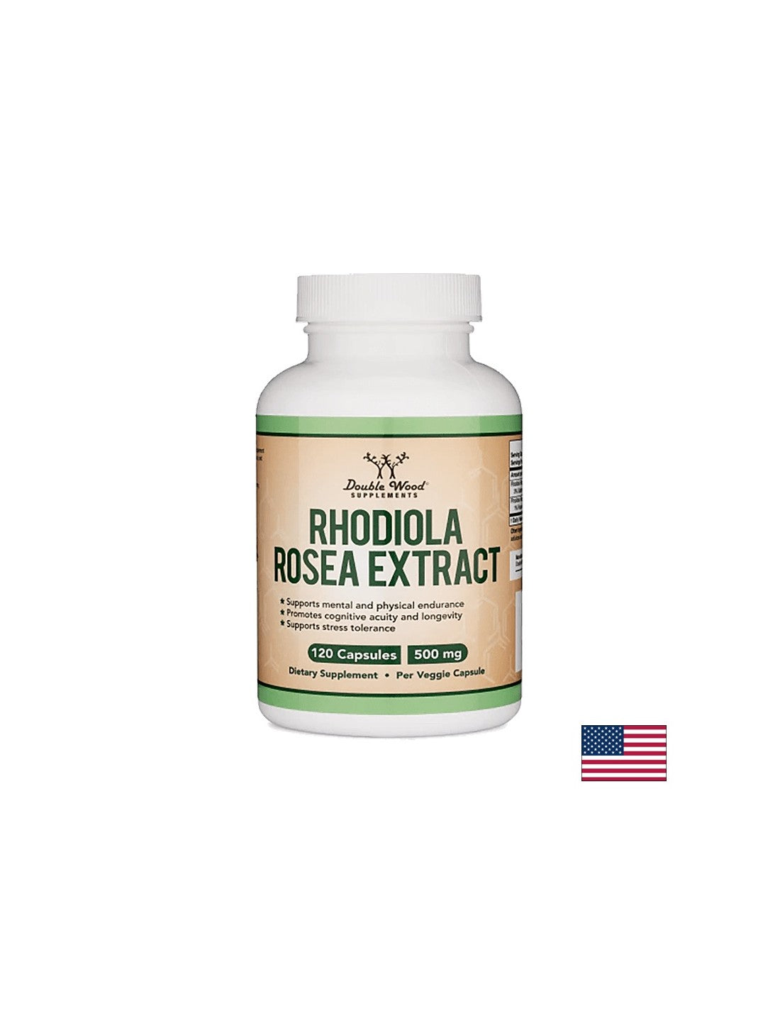 Rhodiola Rosea Extract - izvleček zlate korenine, 120 kapsul <tc>Double Wood</tc>