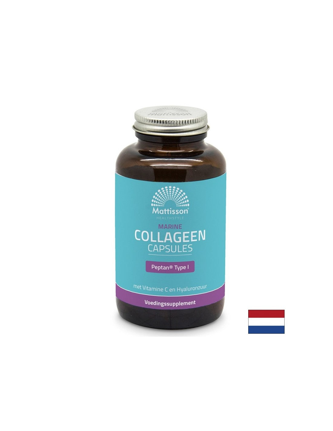 Ribji kolagen (tip 1) z vitaminom C in hialuronsko kislino - Marine Collagen Peptan, 180 kapsul <tc>Mattisson Healthstyle</tc>