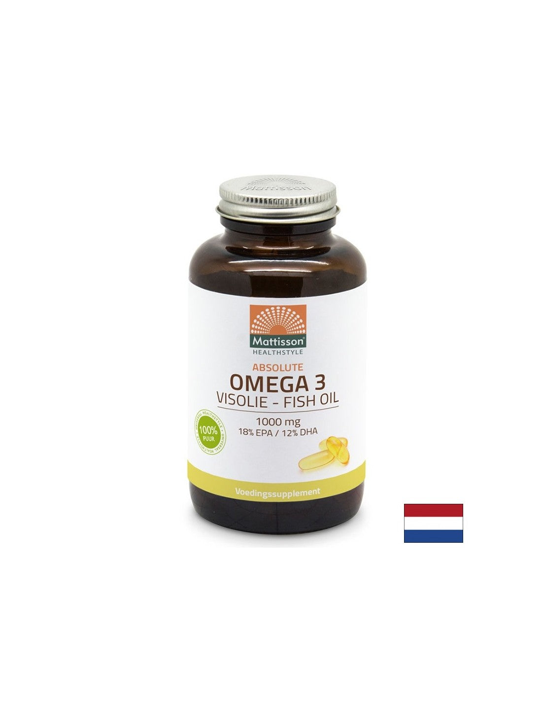 Ribje olje 1000 mg - EPA 180 mg /DHA 120 mg, 120 kapsul <tc>Mattisson Healthstyle</tc>