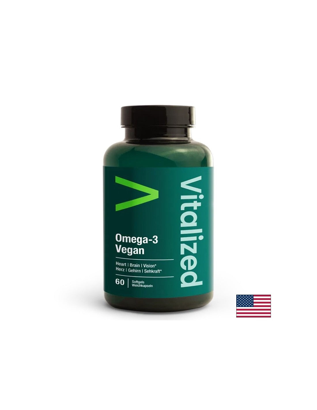 Delovanje srca in možganov - omega -3 iz alg - veganske, 60 kapsul