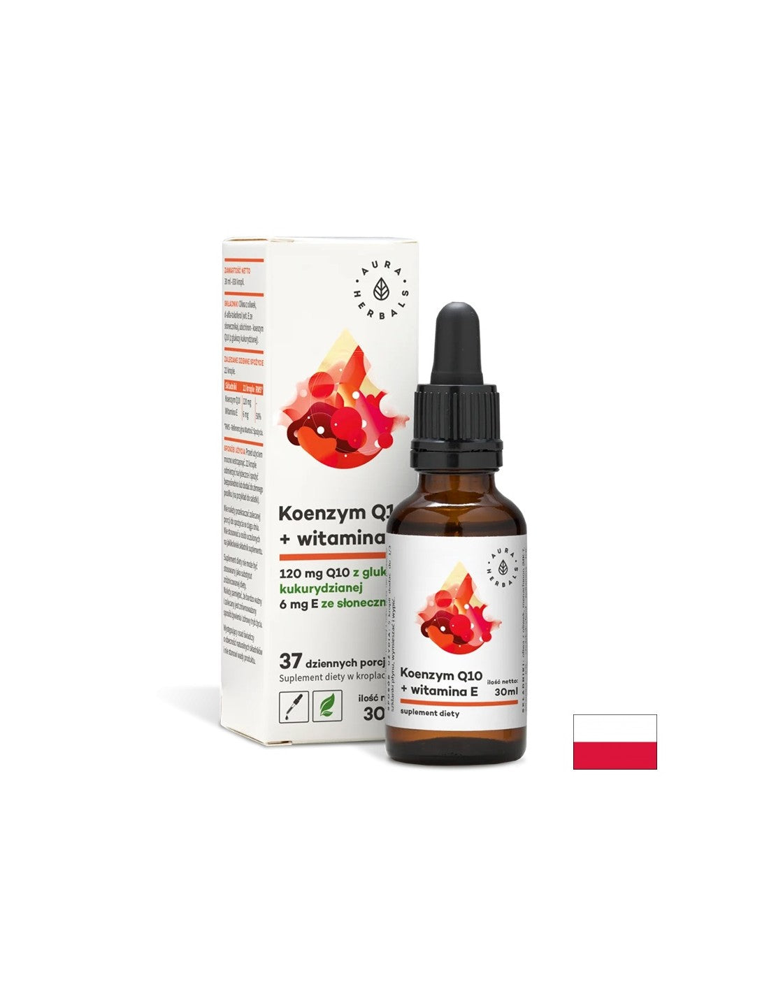 Srčno-žilni sistem - Koencim Q10 + Vitamin E, 30 ml kapljic <tc>Aura Herbals</tc>