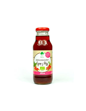 Organic rosehip syrup for adding to drinks and desserts - Heart and immune health, antioxidant, 270 ml - Nutra Best Europe