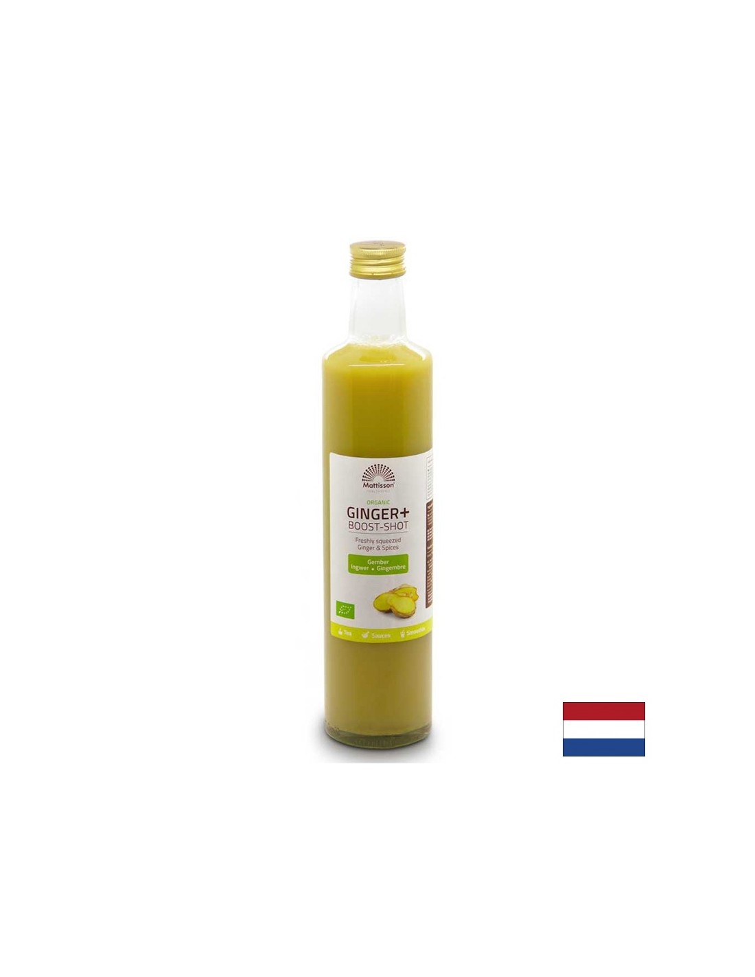 Organski ingver in limonin sok za kulinarično uporabo, 500 ml