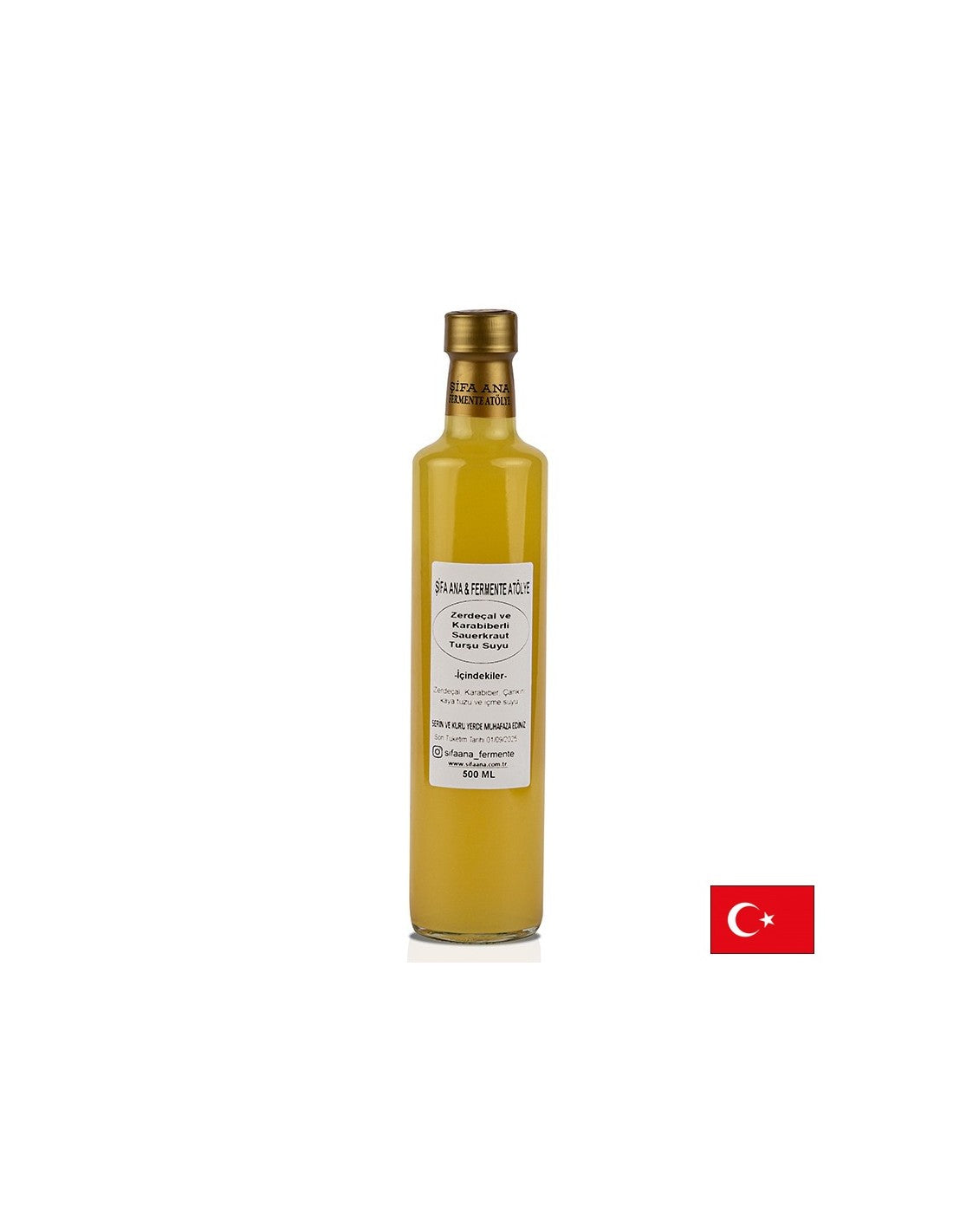 Probiotični kisli sok s kurkumo in črnim poprom, 500 ml