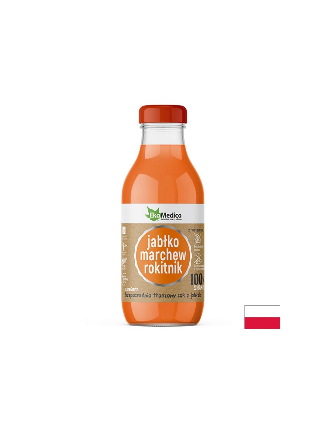 Jabolčni, korenčkov in morski sok, 300 ml Ekamedica