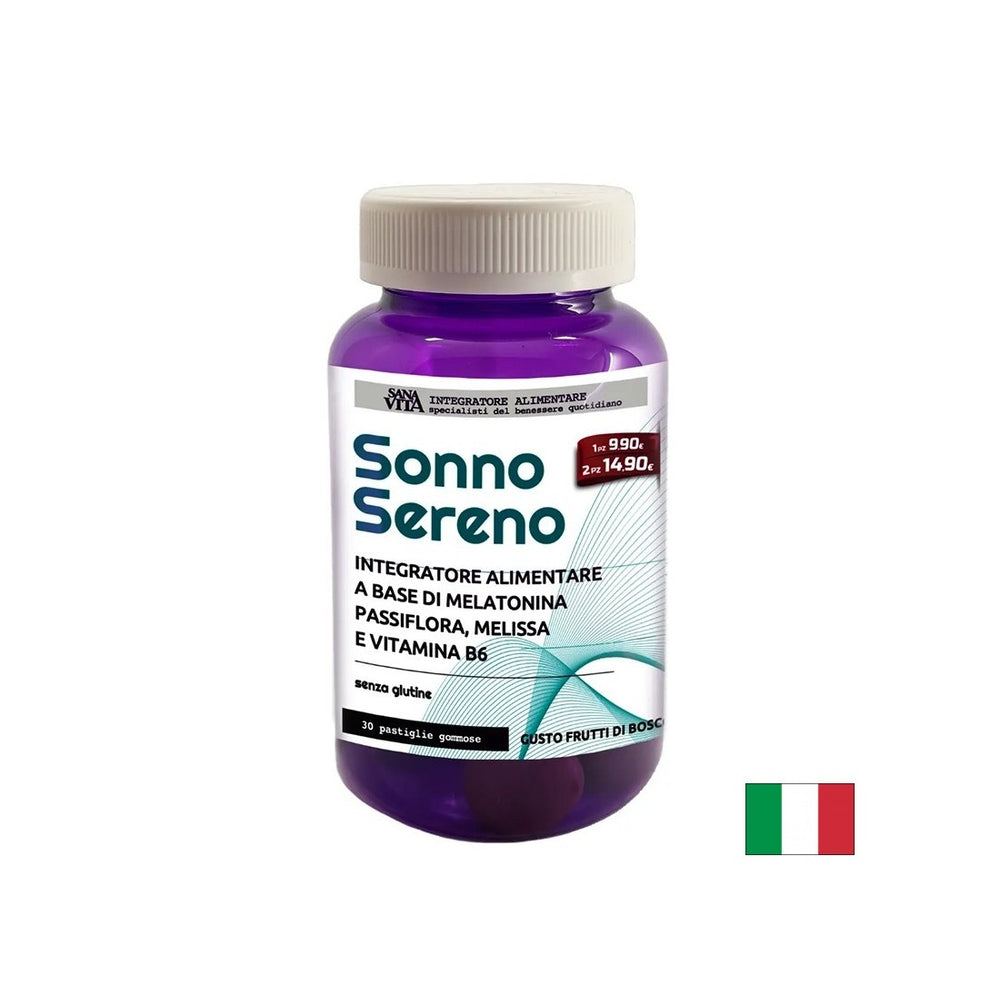 Melatonin + passionflower, limonin balzam in vitamin B6 - Za stres, nespečnost, tesnobo, 30