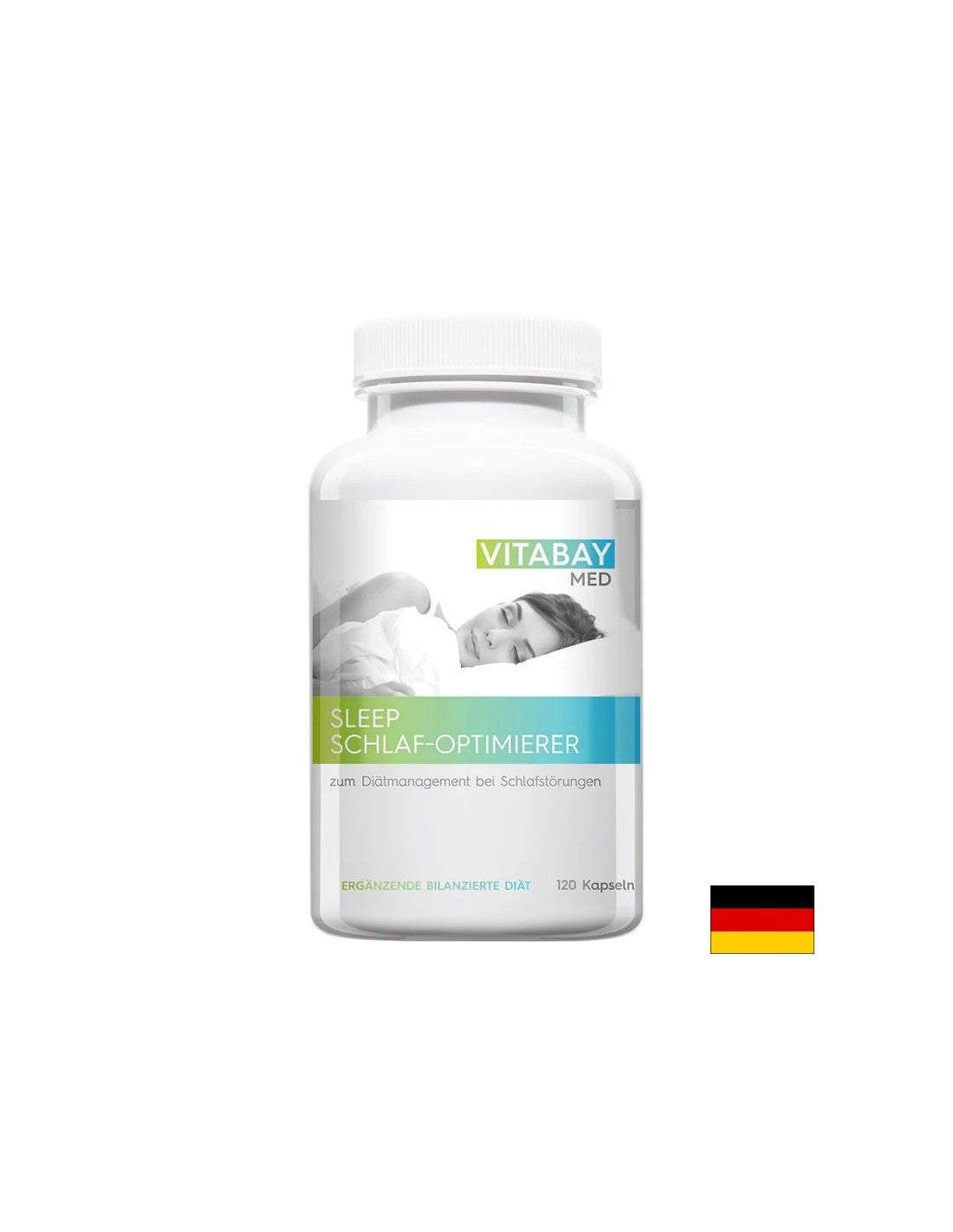 Stres in dobro razpoloženje - limonin balzam Sleep Schlaf Optimizer Med®, 300 mg x 120 V kapsul