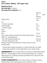 Lion's Mane 600 mg - 120 kapsul
