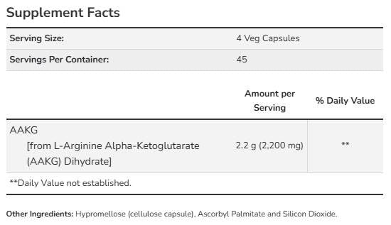 AAKG 2200 550 mg - 180 kapsul