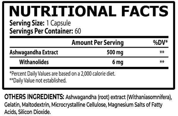Ashwagandha 500 mg - 60 kapsul