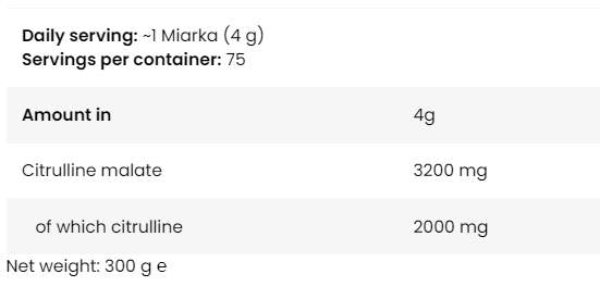 LeVrolegendary Citrulline | Citrulline Malate v prahu - 300 gramov