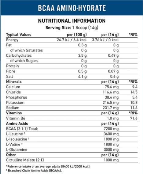 BCAA amino-hidrat | Naslednja generacija - 1400 gramov