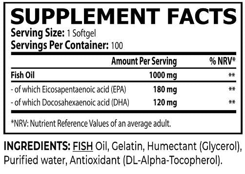 Omega 3 1000 mg - 100 gel kapsul