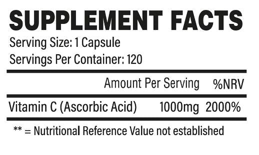 Vitamin C 1000 mg - 120 kapsul