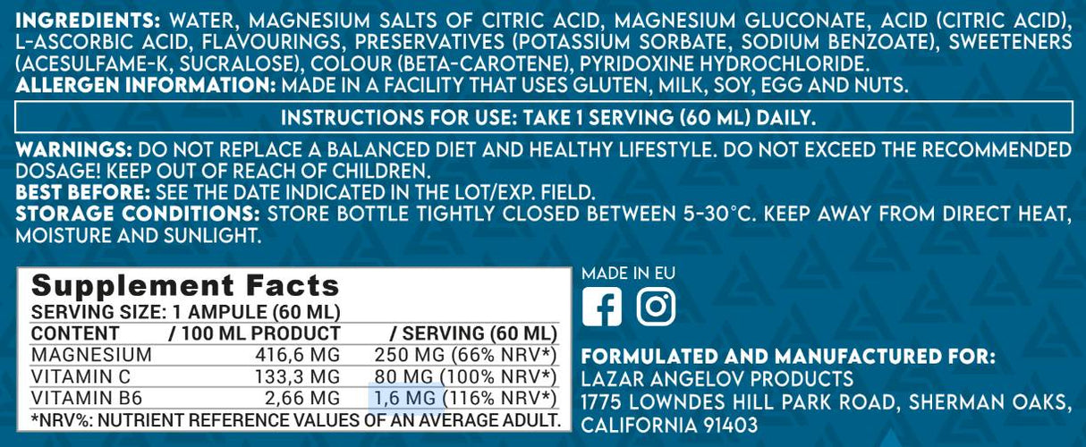 Magna Shot | z vitaminom C & B6 - 60 ml