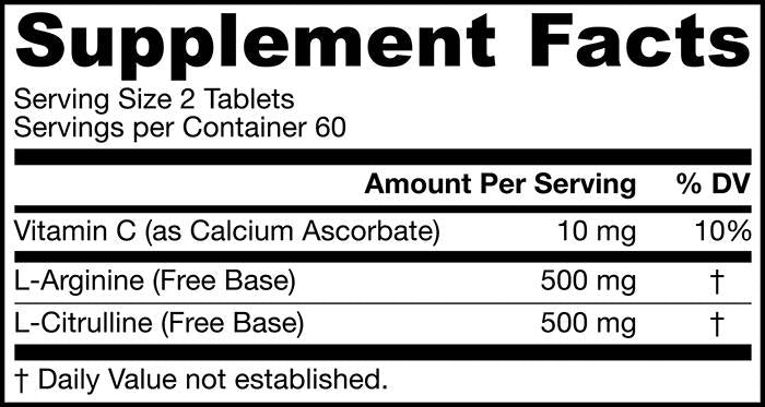 Arginin -citrulinski vzdržljivost - 120 tablet