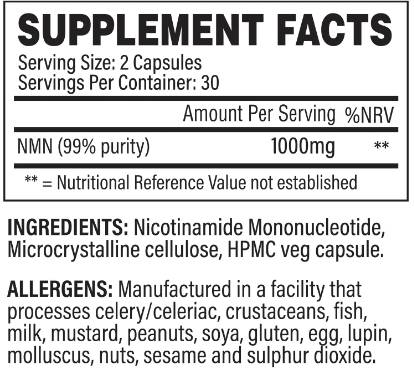 Nmn | Nikotinamid mononukleotid 1000 mg 60 kapsul