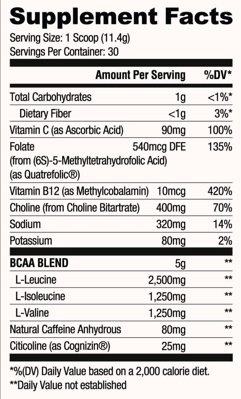 BCAA Focus | s kofeinom in holinom 333 gramov