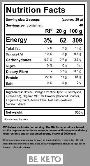 Keto kolagen + mct v prahu - 800 gramov