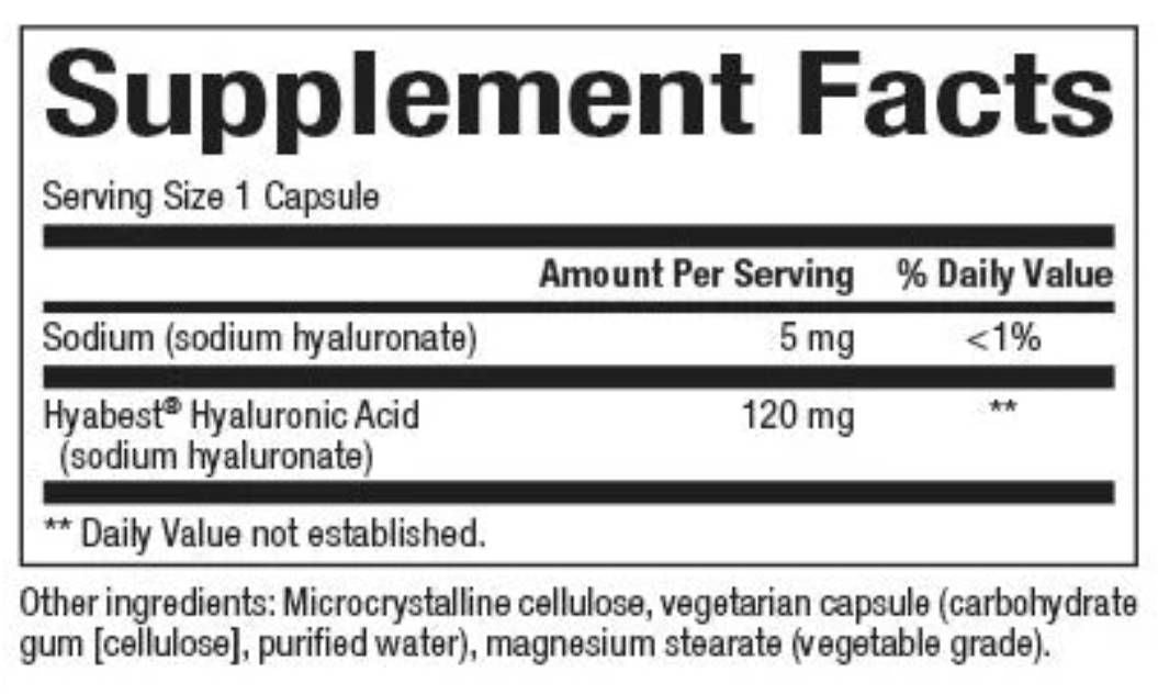 Veganska hialuronska kislina Hyappeal® 120 mg - 60 kapsul