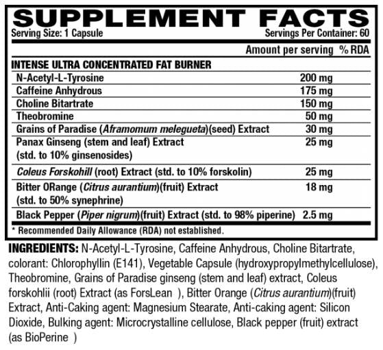 Lipo 6 črni / intenziven / ultra koncentrat - 60 kapsul