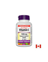 Time Release Vitamin C - Vitamin C 1000 mg, 60 tablet z e<tc>XTEND</tc>izdaja ed <tc>Webber Naturals</tc>