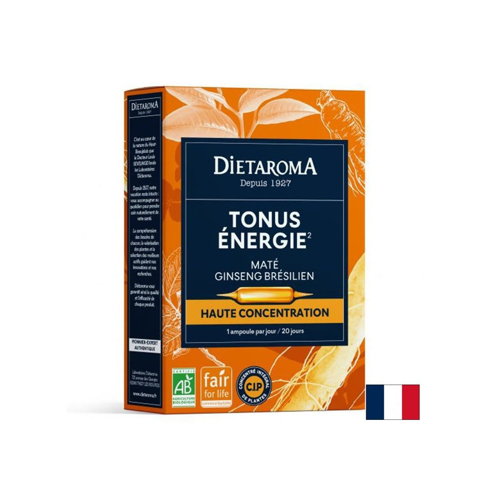 Ton in energija (z Yerba Matejem, Brazilskim ginsengom), 20 ampul