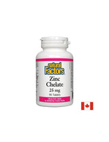 Cinkov kelat/ Cink (kelat) 25 mg x 90 tablet <tc>Natural Factors</tc>