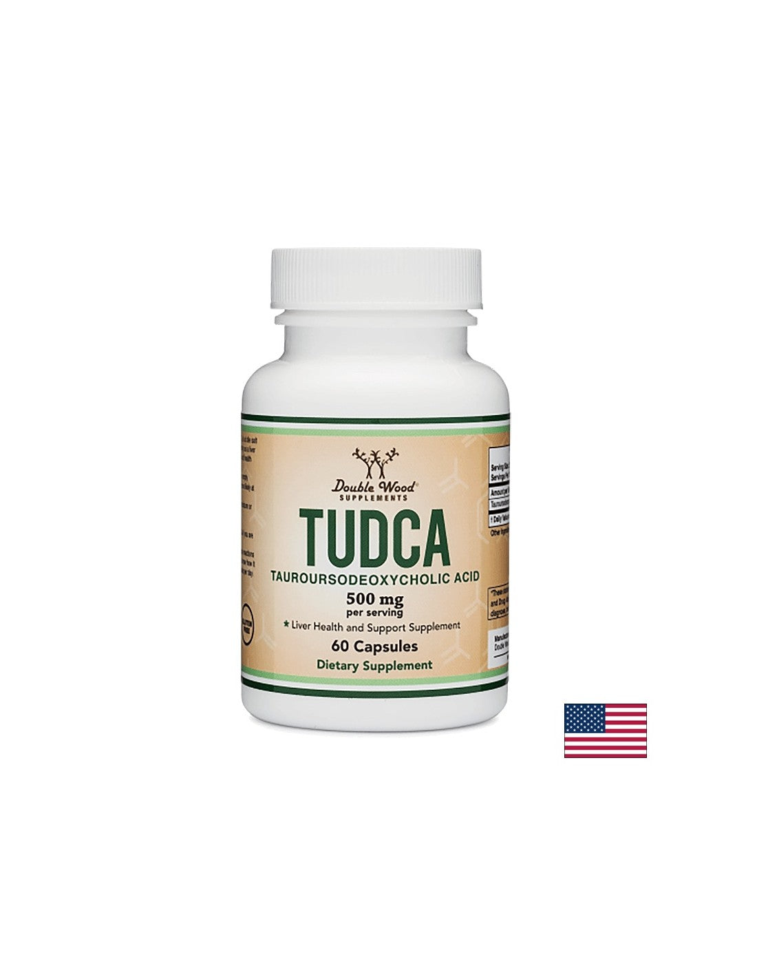 TUDCA (tauroursodeoksiholna kislina), 500 mg, 60 kapsul <tc>Double Wood</tc>
