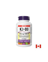 V podporo kosti in zobje - vitamin K2 120 µg + D3 1000 iu/ 25 µg, 60 kapsul softgela/ 60 odmerkov