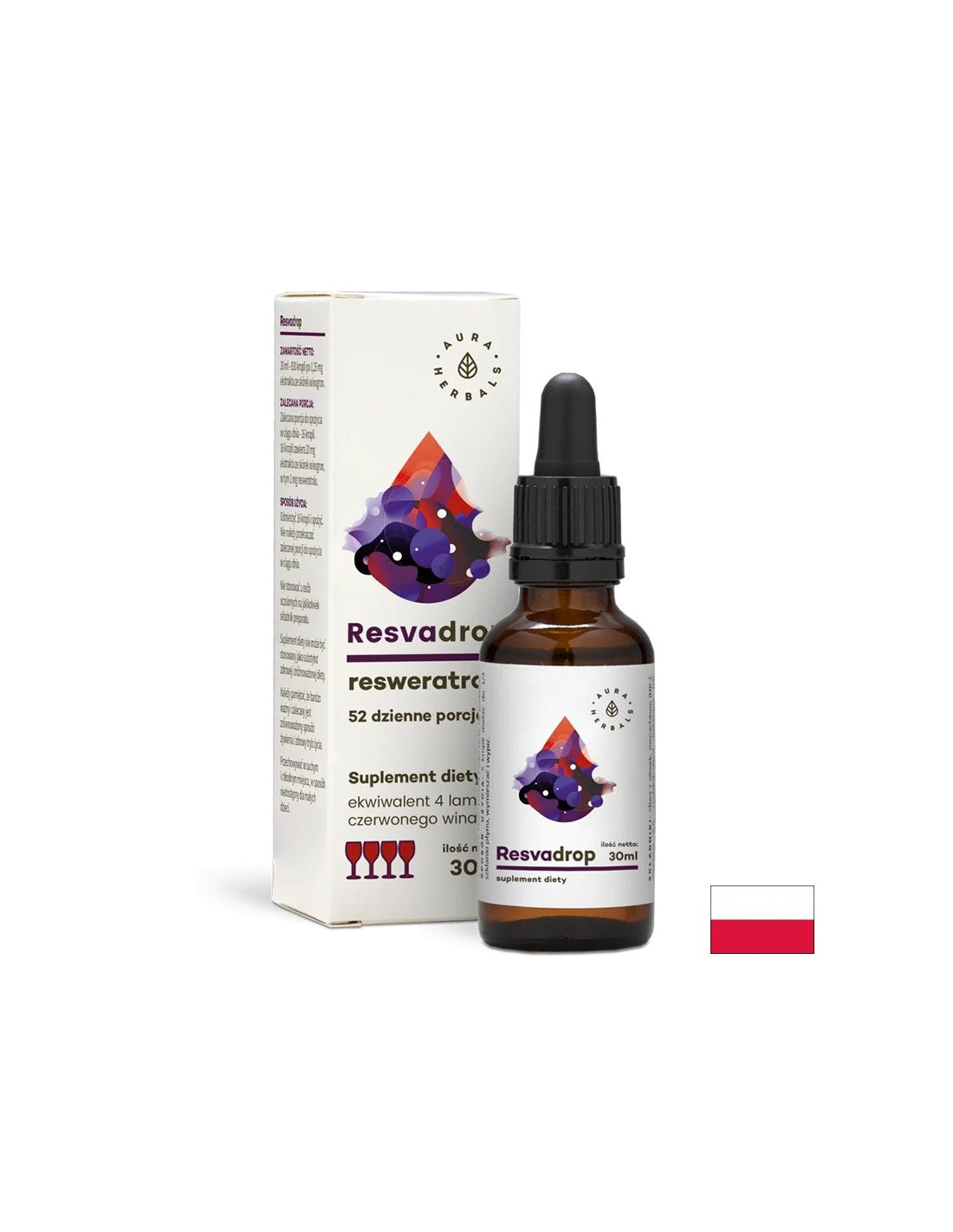 V podporo ožilju in srcu - Resveratrol, 30 ml kapljic <tc>Aura Herbals</tc>