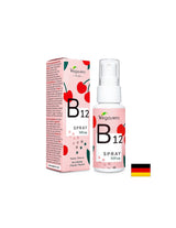 B12 pršilo/ vitamin B12 (metilkobalamin) / peroralno pršilo, 25 ml, 100% vegansko <tc>Vegavero</tc>