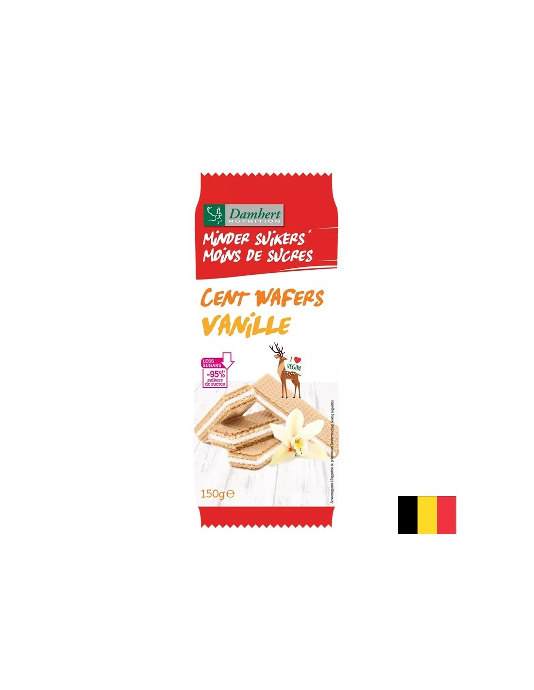 Vaflji z vanilijevo kremo (brez sladkorja), 150 g