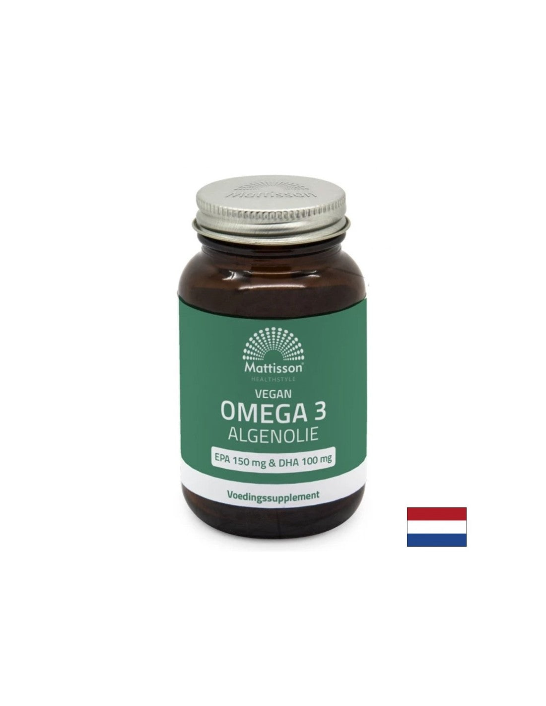 Veganska omega -3 iz alg - Podpora za delovanje srca in možganov, EPA 150 mg, DHA 100 mg, 60 kapsul