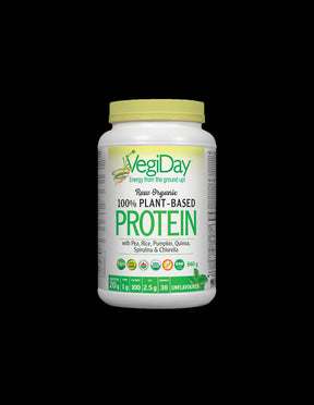 Vegan Plant Protein Organic - Enriched with Chlorella and Spirulina, 840g Powder, Natural Flavor Natural Factors - Nutra Best Europe